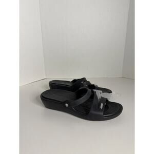 NEW Crocs Patricia Low Wedge Sandals Flip Flops Slip On Shoes Black Women 11